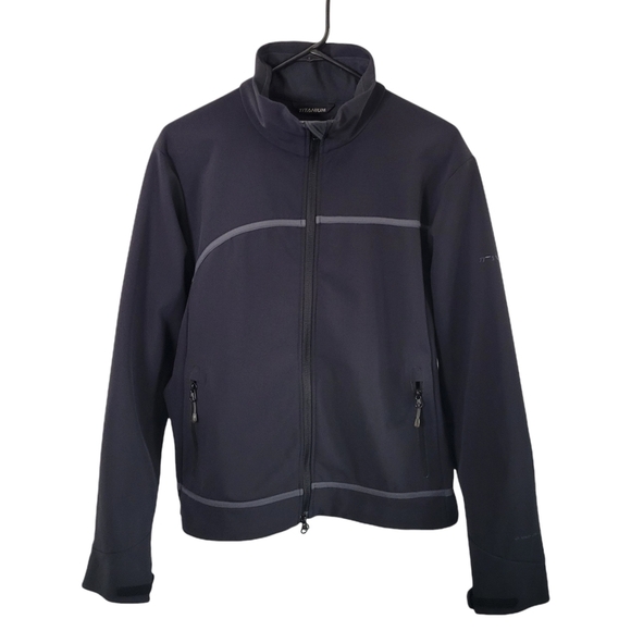 Columbia women's black Omni-Tech zip up softshell fleece lined jacket- size L - Picture 1 of 9